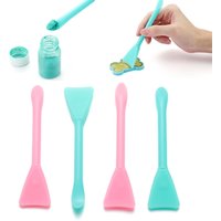 5Pcs Multifunction Stirring Brush Soft Silicone Brush Powder Spoon Epoxy Resin Tools for DIY Resin Mold Easy To Clean Glue