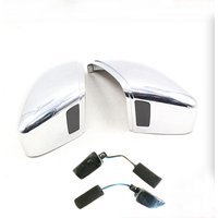 Matt Chrome Silver Mirror Case Covers & Side Assist Light FOR PASSAT B7 CC 35D 949 145 35D 949 146