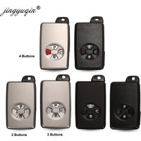 jingyuqin for Toyota Avalon Camry Highlander Crown Corolla Smart Card Remote Car Key Shell Fob 2/3/4 Buttons Black/White Case