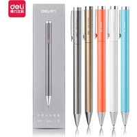 Deli Metal Gel Pen Rollerball Caneta ручка Ballpoint 0.5MM Signing Pens for Office Students Business Stationary Supplies