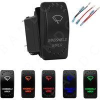 WINDSHIELD WIPER Rocker Switch 7P ON-OFF-ON DPDT Toggle Switch + Wire for Car Boat UTV ATV RV SUV 4X4 Accessories 12V 20A/24V 10