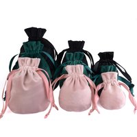 5pcs/lot Gourd Soft Velvet Bags Drawable Pouches 8x10cm/10x13cm/13x16cm Packing Bag Jewelry Wedding Decoration Gift Bags
