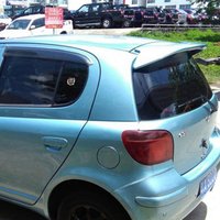 For Toyota Vitz Spoiler ABS Material Car Rear Wing Primer Color Rear Spoiler For Toyota Echo Vitz Spoiler 2002-2011