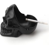 Skull Ashtray Tobacco Ash Box Sculpture Statue Container Decoration Retro Vintage Skull Home Office Bar Ornament Crafts Man Gift
