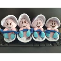 Set of 4 Disney Alice Wonderland Baby Young Oyster Plush toy doll Key Chain 12CM NEW