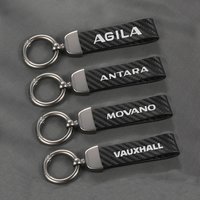 Car PU Keychain Lanyard For Opel Vauxhall Agila Antara Movano Vivaro VXR8 360 Degree Rotating Horseshoe Key Ring Car Accessories