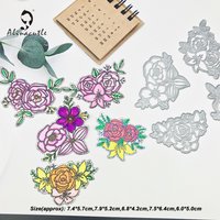 Betterpress-Matrices de découpe en métal pour scrapbooking, ensemble de fleurs, artisanat en papier, carte faite à la main, poinçon d'album, coupeur d'art Aliancutle