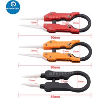 Pince épiler céramique antistatique Pince épiler céramique industrielle acier inoxydable Pince épiler pointe droite isolée Résistant à la chaleur Non conducteur céramique Pointe pointue Outils de