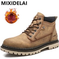 Brand Men Super Warm Snow Boots Winter Men's Ankle Boots Waterproof Short Boots Outdoor Sneakers Autumn Men's Motorcycle Boots