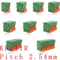 10 Stücke Pitch 2,54mm KF141R KF141V PCB Terminal Block Stecker Rechten Winkel/Gerade Terminals 2P/3P/4P/5P/6P/7P/8P/9P/10 Pin