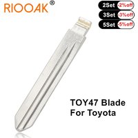 10pcs/lot Key Blade Toy47 For Toyota Corolla Remote Control Flip Blade KD Remote Uncut Blade Blank for KEYDIY VVDI JMD Remote