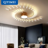 QIYIMEI plafond moderne lumières LED Lustre éclairage intérieur pour chambre Hall salon chambre d'enfants acrylique lampes luminaire cadre 175-260V