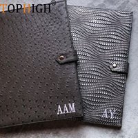 TOPHIGH Newly Office Women Crocodile Ostrich Pattern Laptop Bag Leather File Bag For IPAD Fashion A4 Paper Document File Folder