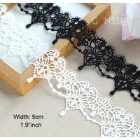 Width:5cm (2.00") Classical Court Water Dripping Water Soluble Lace Trims for Garment Sewing Accessories (ss-1006)