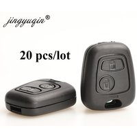 Jingyuqin 20 pièces pour Toyota Peugeot 107 206 207 306 307 407 Citroen C1 C4 Coquille De Clé De Voiture Fob Remplacement 2BTN Boîtier À Distance Sans logo