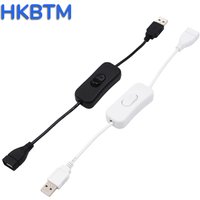 HKBTM 28cm USB Cable with Switch ON/OFF Cable Extension Toggle for USB Lamp USB Fan Power Supply Line Durable HOT SALE Adapter