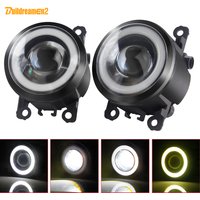 2 X LED Fog Light with Angel Eye Car Front Fog Lamp For Ford Focus Fiesta Explorer C-Max Transit Edge Fusion EcoSport Tourneo Ka
