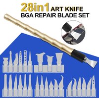 28 in 1 Mobile Phone BGA IC Chip Repair Blades Kit for iPhone CPU Remover Logic Board NAND Flash Repair Tools