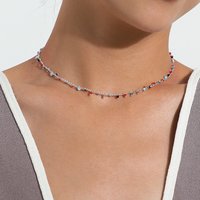 Collier ras du cou à pampilles en cristal acrylique pour femmes, style bohème, coloré, Simple, tendance, fait à la main, chaîne de perles, cadeau, bijoux