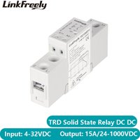 TRD1000D15 Miniature15A 25A 1000V DC DC przekaźnik stanu stałego 5V 12V 24V 32VDC wejście napięcie elektryczne moduł przekaźnika SSR i płyta