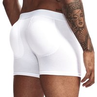 JOCKMAIL Sexy Butt Lifting Underwear Men Padded Boxer Enhancing Hips Push Up Cup Underpants Bulge Pouch Boxers Shorts Breathable