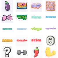 Custom Zodiac Shoes Charms Pins Fashion Clogs Shoe Decoration Accessories Holiday Gifts