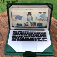Alirattan Luxury Cover Case for Laptop 13.3 inch Notebook Sleeve PU Leather Ostrich Snake Skin Business Portable Protective Bag