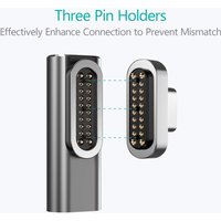 Magnetic Type-C 3.1 USB C Adapter 20Pin Notebook Laptop PD Charging Converter for MacBook/Huawei/Xiaomi PC Data Accessories