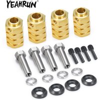 YEAHRUN 4pcs 15/20mm Heavy Duty Brass 12mm Wheel Hex Hubs Extended Adapter for TRX-4 TRX4 1/10 RC Crawler Car Model Parts