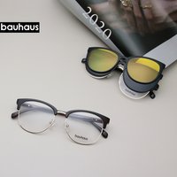 X3189 Neue Mode Runde Magnet Gläser für Männer Frauen Vintage Klassische Metall Flache Spiegel Optischen Brillen Rahmen