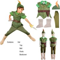 2022 Christmas Boys Peter Pan Kids Anime Cosplay Costume Carnival Party COS T-shirt pants Suit Superhero Halloween Costumes