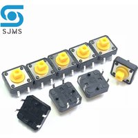 20~100Pcs B3F-4055 12x12x7.3 mm Tactile Switches Yellow Square Push Button Tact Switch 12*12*7.3 mm Micro switch