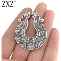 10pcs Tibetan Silver Ethnic Tribal Boho Gypsy Charms Pendants for DIY Earrings Jewelry Making Accessories