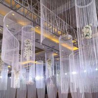 1x2m Flash Silver Line String Tassel MultiColor Curtain Window Divider Sheer Shiny Tassel Curtain Home Layout Wedding Decoration