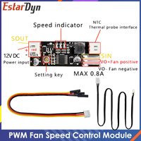 DC 12V PWM Speed Controller Fan Speed Governor 2-3 Wire Computer Temperature control Switch for PC CPU Cooler Fan Alarm STK IC