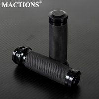 Motorrad Elektronische Griffe 1 "25mm Schwarz Hand Griffe Für Harley Touring Road King Glide FLHR Breakout CVO Ultra begrenzte FLHTK