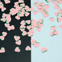 Polymer Peach Hot Clay Sprinkles, Slices for Crafts Making, DIY, 100g per Lot