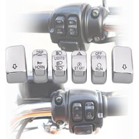 Chrome Switch Caps Button Cover For Harley 14-Up XL 12-17 Dyna 11-15 Softail Motorbike Handlebar Controls Parts