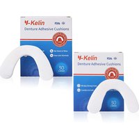 Y-Kelin Lower Denture Adhesive Cushion 60 Pads Strip (Pack of 2)