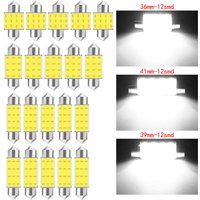 1PCS C5W C10W LED COB Festoon 31mm 36mm 39mm 41mm 12V bulbs for cars License plate Interior Reading Light atmosphere lamp 6500K