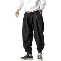 New Autumn Men's Black Pants Hip Hop Streetwear Fashion Jogger Harem Trousers Man Casual Sweatpants Male Pants Big Size M 5XL