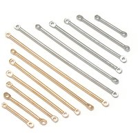 50 Stück 15 20 25 30 35 40 50 mm Metallstangen-Verbindungen, dünne Stabstreifen-Anschlüsse, Charms für Ohrringe, Armbänder, Halsketten, Schmuckherstellung