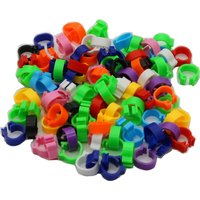 200 pcs Inner Diameter 8mm Bird Foot Ring Dove Pigeon Parrot Leg Rings Small Birds Foot Ring Bird Clip Ring 10 Colors