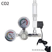 ZRDR DIY Aquarium CO2 Regulator Non-return Bubble Counter Independent Solenoid Valve Kit Fish Tank CO2 Pressure Reducing Valve