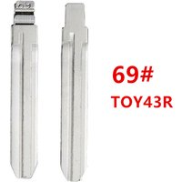 10pcs 69# TOY43R Metal Uncut Blank Flip Remote Key Blade For Subaru greatwall Toyota for keydiy KD xhorse VVDI JMD