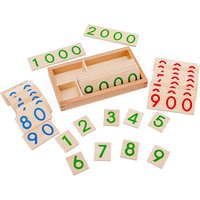 Cartes d'apprentissage des nombres de 1 à 9000 en bois, méthode Montessori, pour l'enseignement des mathématiques, matériel pédagogique pour les enfants d'âge préscolaire, jouets éducatifs pour