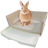 Large Rabbit Toilet Box Trainer Potty Corner Tray Litter with Drawer Pet Pan For Adult Hamster Guinea Pig Ferret Galesaur Bunny