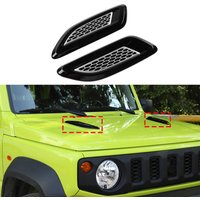 Autocollant décoratif de garniture de couverture de ventilation de sortie d'air de capot de moteur avant de voiture pour Suzuki Jimny 2019 2020 2021 2022, accessoires ABS noir
