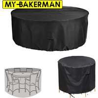 Various Sizes Outdoor Garden Patio Large Round Waterproof Furniture Protector Table Chair Set Dust Furniture Cover