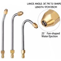 30° /90° High Pressure Power Water Gun Extension Spray Wand Nozzle 1/4" U-Shape Angled Lance Cleaning Tool мойка высокого давле
